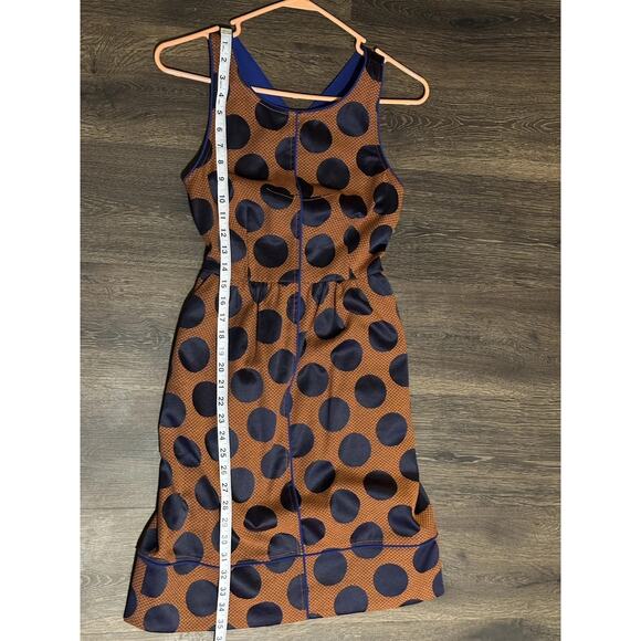 Anthropologie Maeve - Rokin Polka Dot Blue Crisscross Back Casual Dress sz 0 - Picture 8 of 13